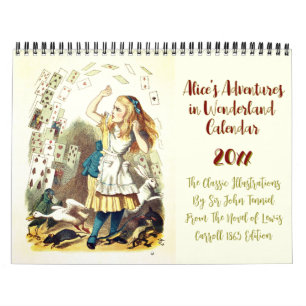 Alice in Wonderland classic Illustrations Vintage Calendar