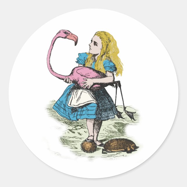 Alice in Wonderland Classic Round Sticker (Front)