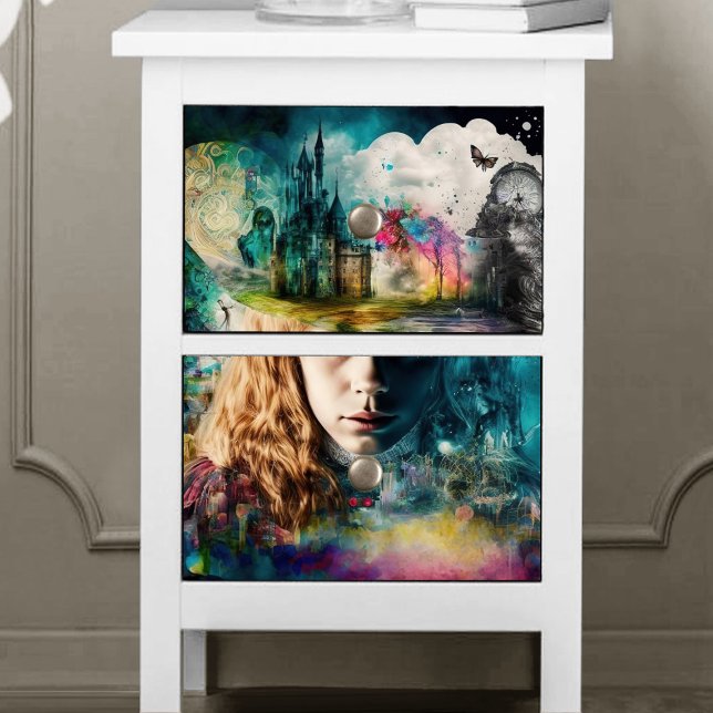 Alice in Wonderland | Clock and City Skyline Tissue Paper (Creator Uploaded)