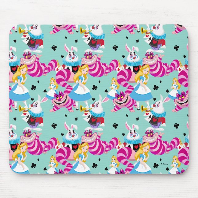 Alice In Wonderland | Colourful Fun Pattern Mouse Pad (Front)