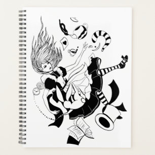 Alice in Wonderland. cool graphic illustration Planner