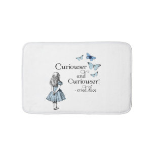 Alice in Wonderland Curiouser Butterflies Bath Rug
