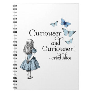 Alice in Wonderland Curiouser Butterfly Notebook