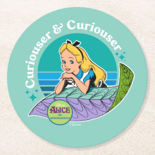 Alice in Wonderland   Curiouser & Curiouser Round Paper Coaster