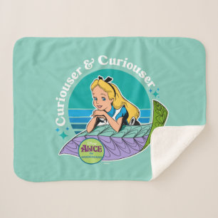 Alice in Wonderland   Curiouser & Curiouser Sherpa Blanket