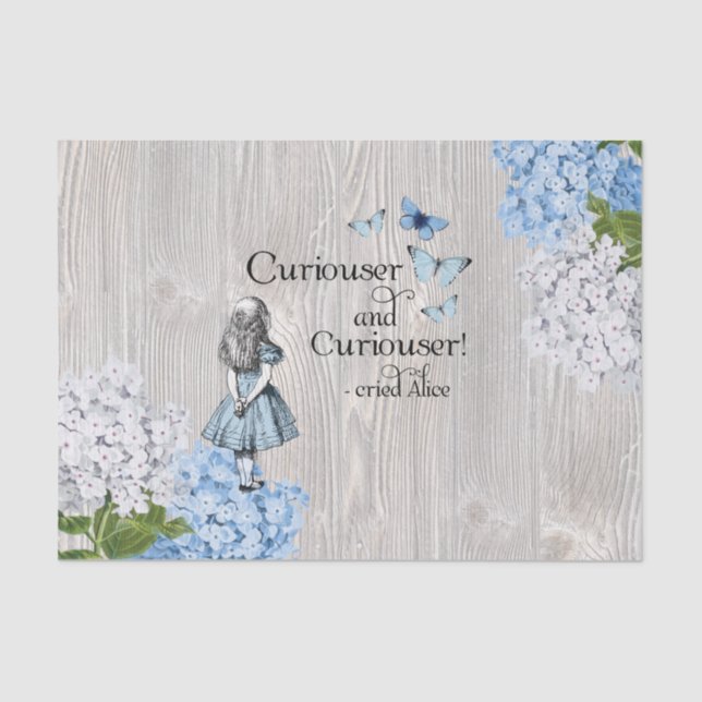 Alice in Wonderland Curiouser Floral Tissue Paper (Front)