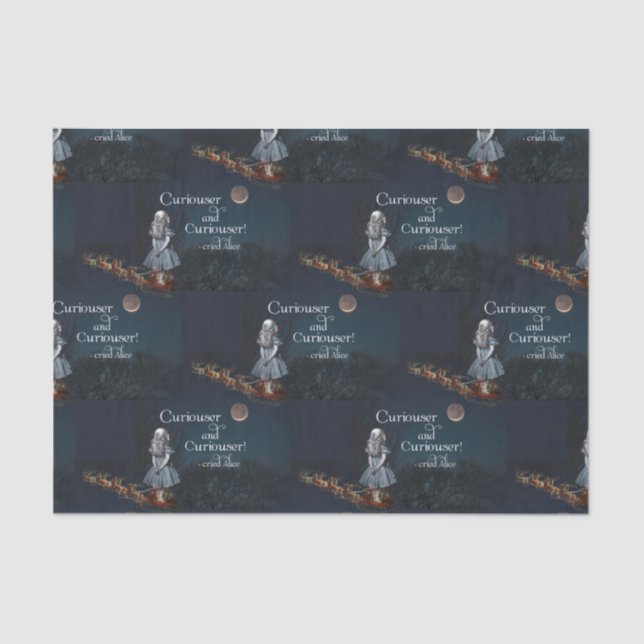 Alice in Wonderland Curiouser Santa Tissue Paper (Front)