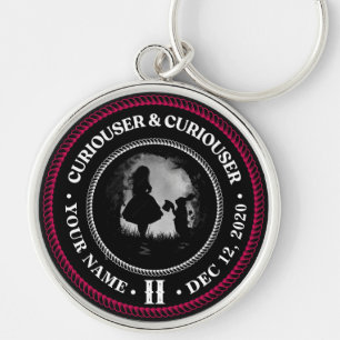 Alice in Wonderland, Curiouser, Sobriety Medallion Keychain