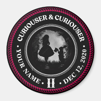 Alice in Wonderland, Curiouser, Sobriety Medallion Magnet