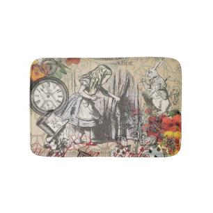 Alice in Wonderland Curtain Classic Art Bath Mat