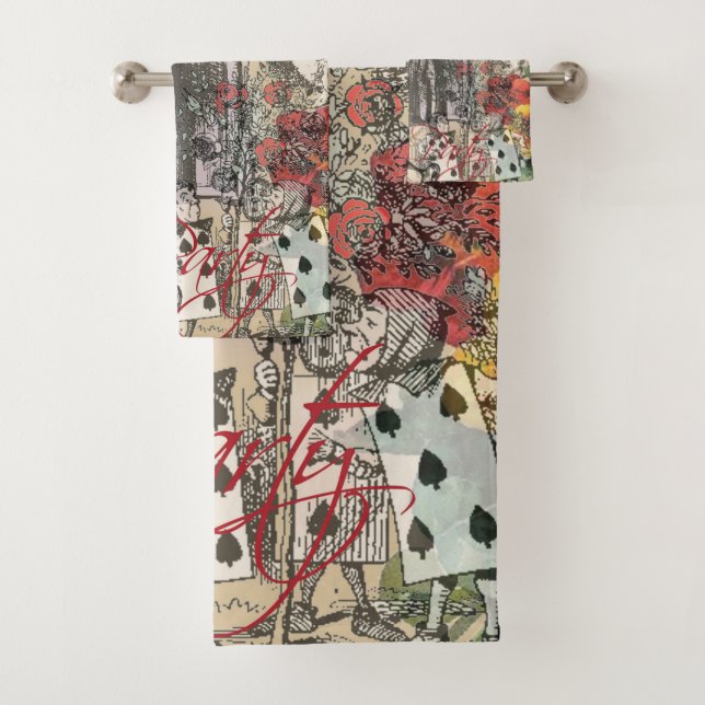 Alice in Wonderland Curtain Classic Art Bath Towel Set (Insitu)