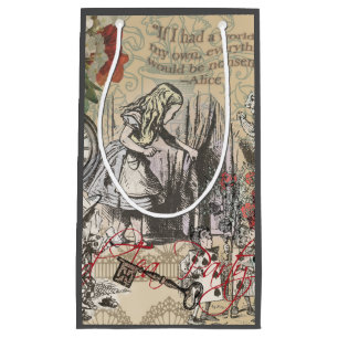 Alice in Wonderland Curtain Classic Art Small Gift Bag