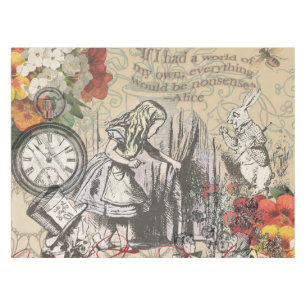 Alice in Wonderland Curtain Classic Art Tablecloth