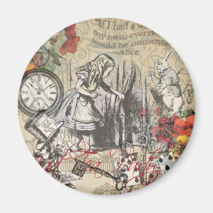 Alice in Wonderland Curtain Nonsense Magnet