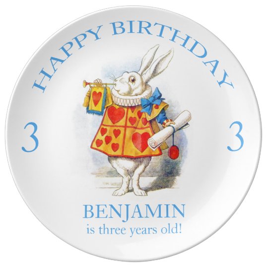 Alice in Wonderland Custom Birthday Party Plate