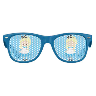 Alice in Wonderland Cute Blue Kids Sunglasses