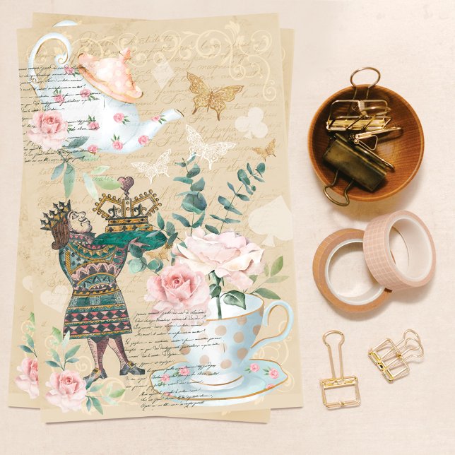 Alice In Wonderland Decoupage Knave of Hearts Tissue Paper (Creator Uploaded)