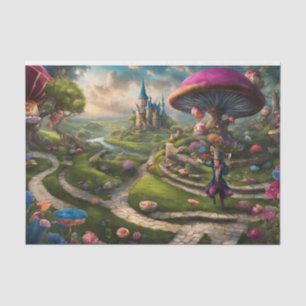Alice In Wonderland Decoupage Tissue Paper
