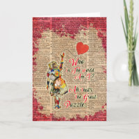 Alice in Wonderland Dictionary Art  Collage Quote