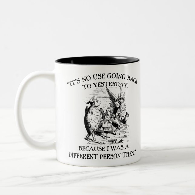 Alice in Wonderland - Different Person Two-Tone Coffee Mug (Left)