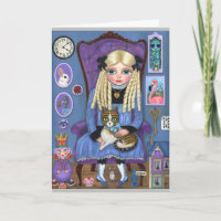 Alice in Wonderland & Dinah Cat Cute Fairy Tale