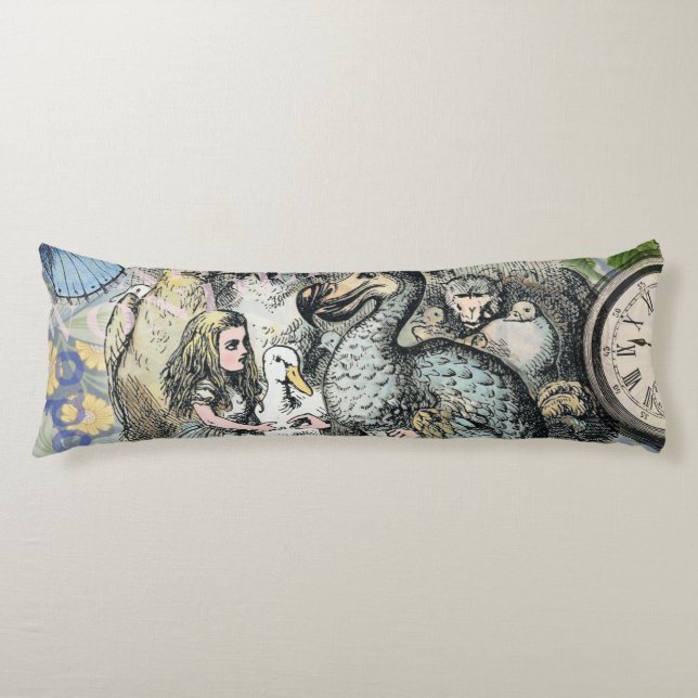 Alice in Wonderland Dodo Classic Tenniel Art Body Pillow (Front)
