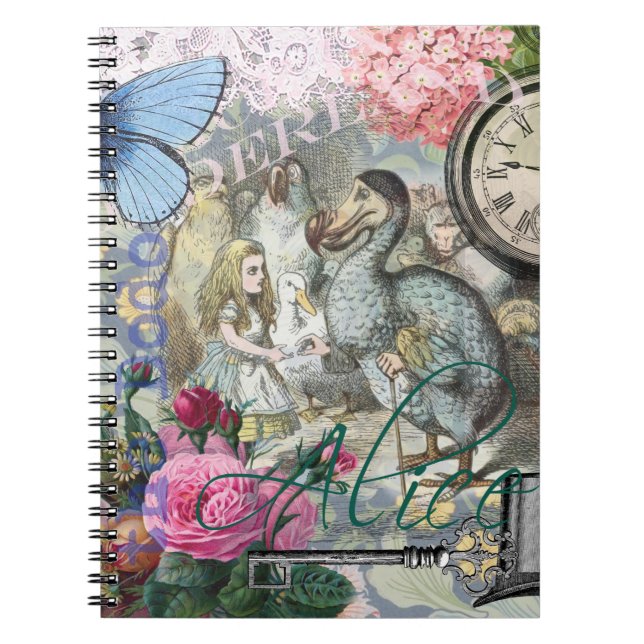 Alice in Wonderland Dodo Classic Tenniel Art Notebook (Front)