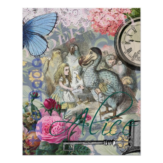 Alice in Wonderland Dodo Classic Tenniel Art Poster (Front)