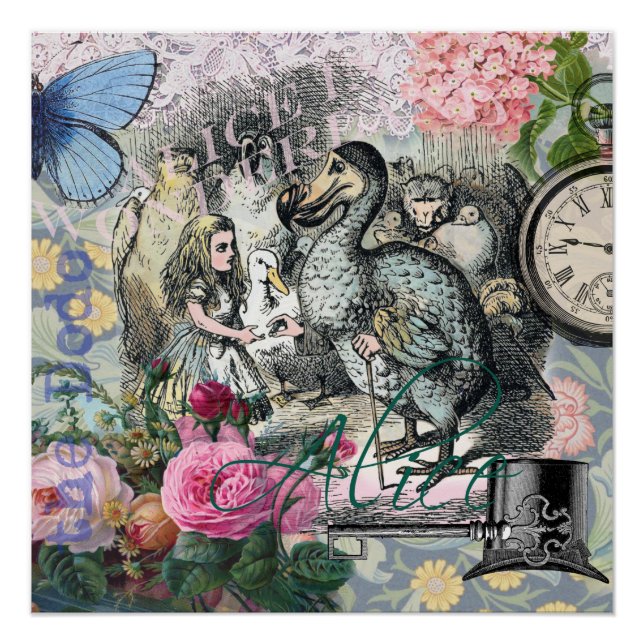 Alice in Wonderland Dodo Classic Tenniel Art Poster (Front)
