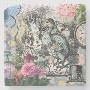 Alice in Wonderland Dodo Classic Tenniel Art Stone Coaster