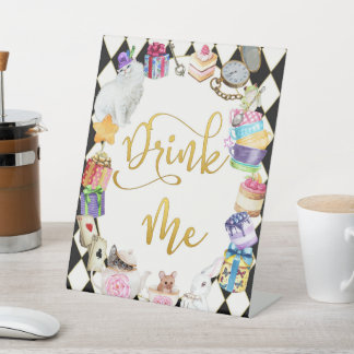 Alice in Wonderland Drink Me Table Sign