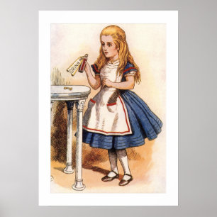 Alice in Wonderland Drinking Potion Poster