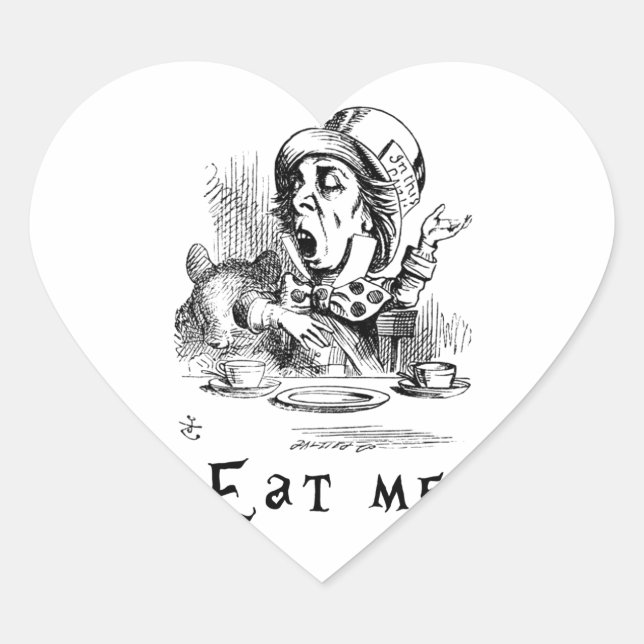 Alice in Wonderland - Eat me Heart Sticker (Front)