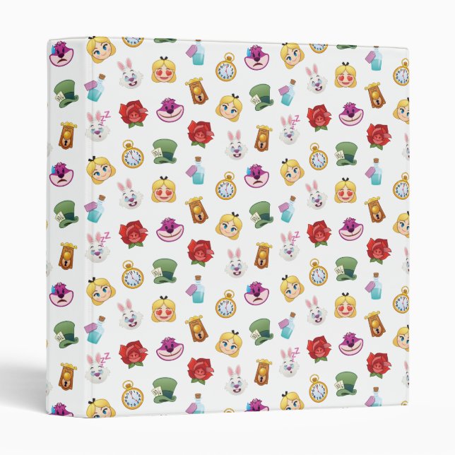 Alice In Wonderland Emoji  Pattern Binder (Front/Spine)