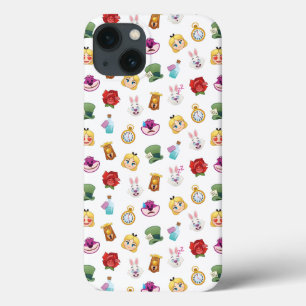 Alice In Wonderland Emoji  Pattern iPhone 13 Case