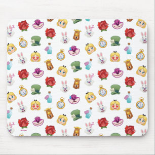Alice In Wonderland Emoji  Pattern Mouse Pad