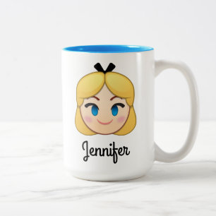Alice In Wonderland Emoji Two-Tone Coffee Mug
