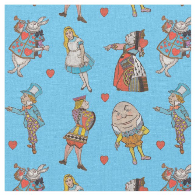 Alice in Wonderland Fabric (Close Up)