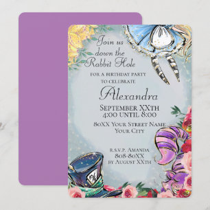 Alice in Wonderland Fairy Tale Theme Invitation