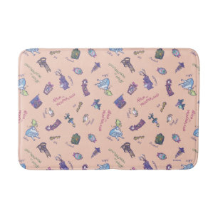 Alice In Wonderland   Falling Down Pattern Bath Mat
