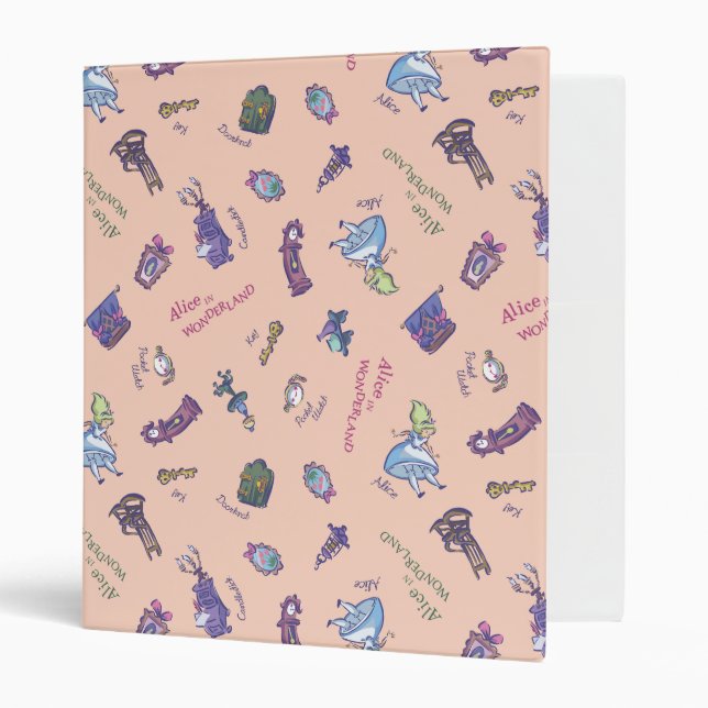 Alice In Wonderland | Falling Down Pattern Binder (Front/Inside)