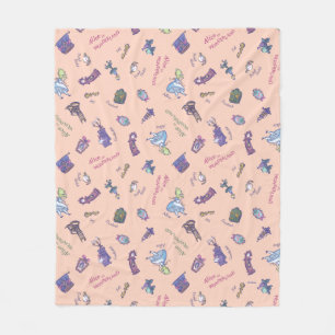 Alice In Wonderland   Falling Down Pattern Fleece Blanket