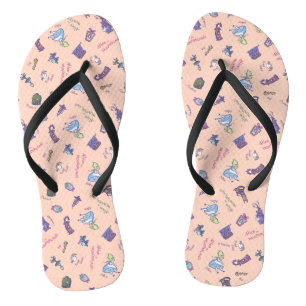 Alice In Wonderland Falling Down Pattern Flip Flops
