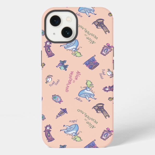 Alice In Wonderland | Falling Down Pattern iPhone Case (Back)