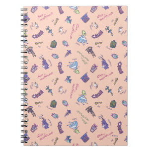 Alice In Wonderland Falling Down Pattern Notebook