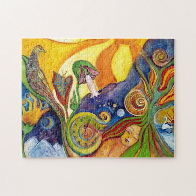 Alice In Wonderland Fantasy Fairy Sunshine Dream Jigsaw Puzzle (Horizontal)