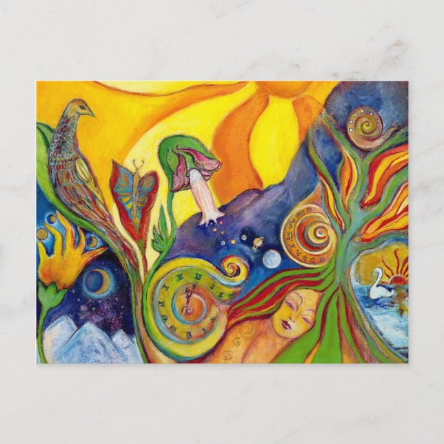 Alice In Wonderland Fantasy Fairy Sunshine Dream Postcard (Front)