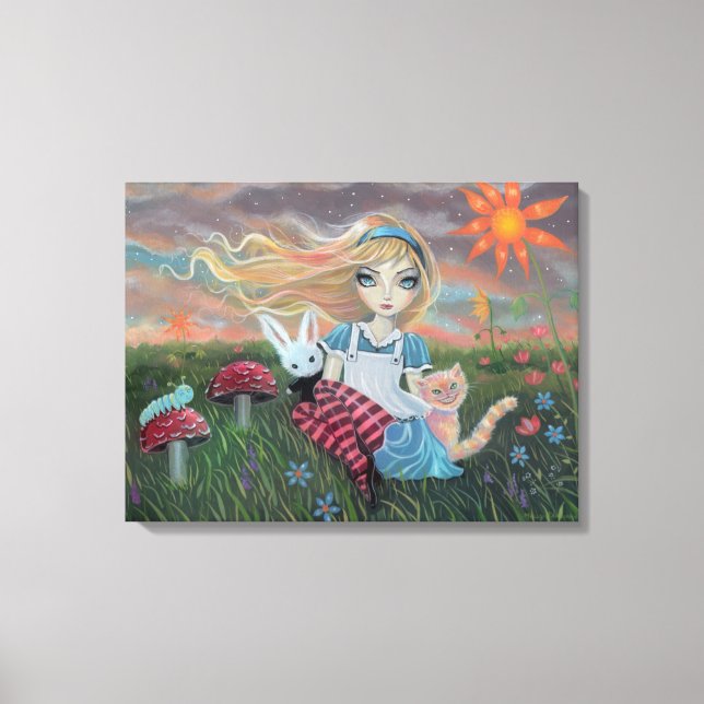 Alice in Wonderland Fantasy Fairytale Art Canvas (Front)