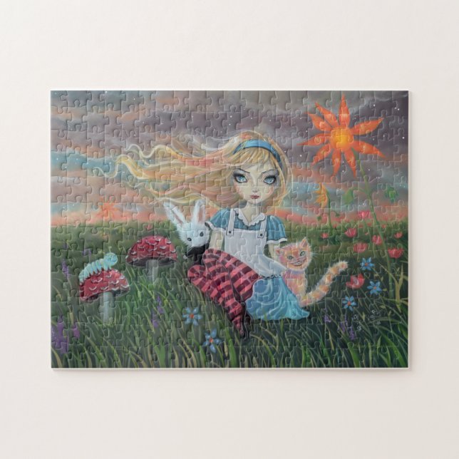 Alice in Wonderland Fantasy Fairytale Art Puzzle (Horizontal)