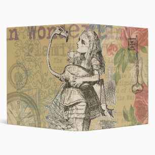 Alice in Wonderland Flamingo Classic Binder